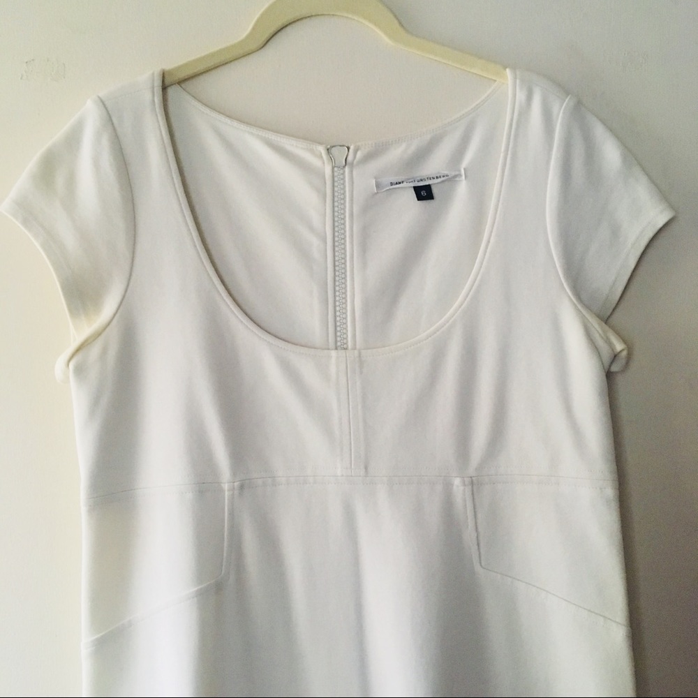 Diane Von Furstenberg cream jersey dress